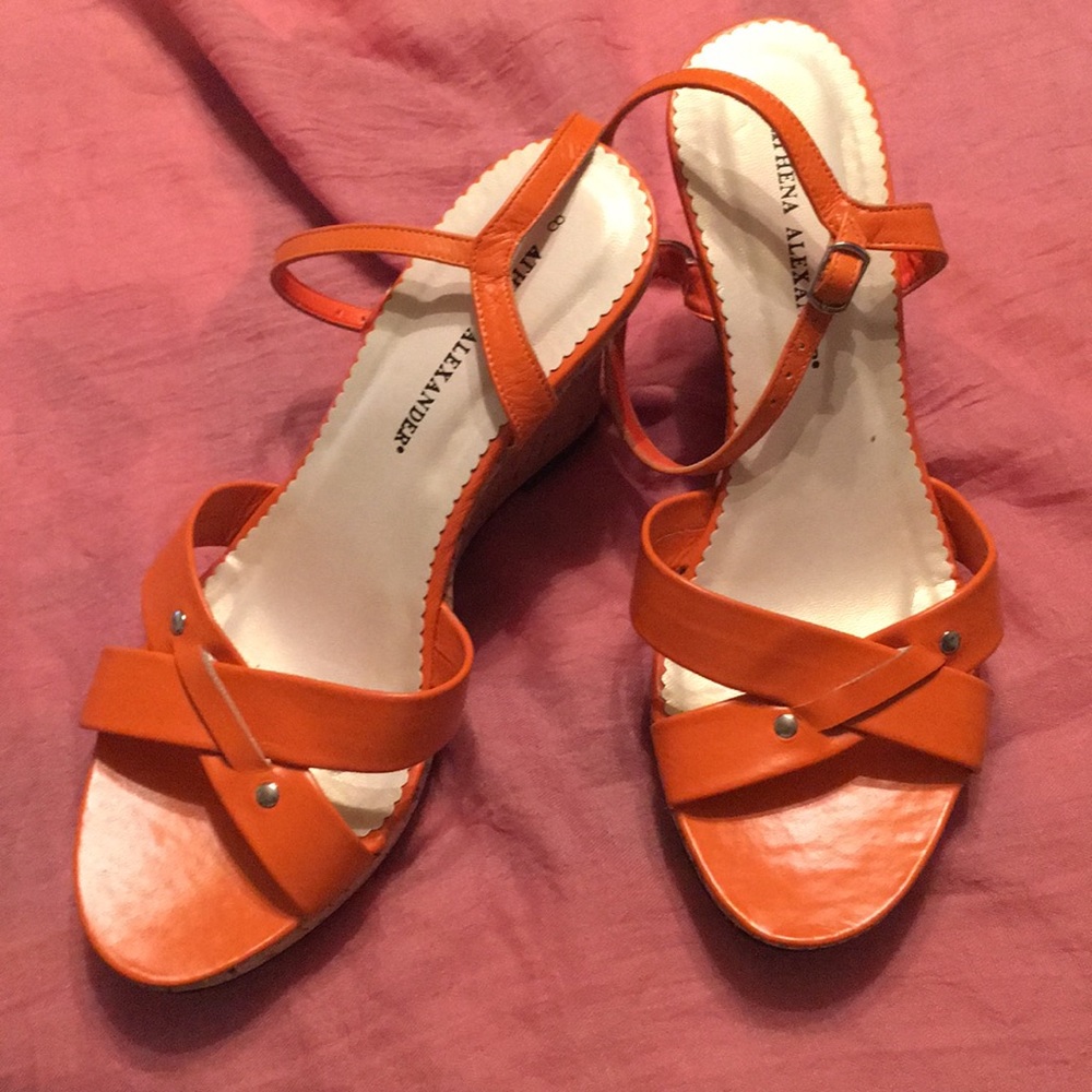 Orange Athena Alexander platform pumps